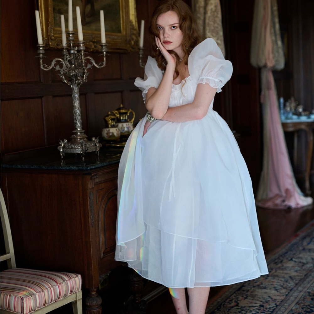 Selkie Lucy Bridal Wedding Dress Midi Regency Bridgerton Dracula NWT